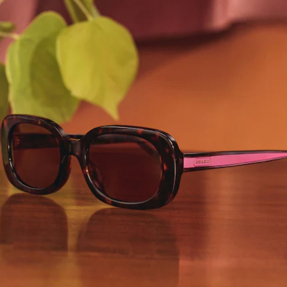 NWT Badge Rounded Square Sunglasses Coach - Picture 10 of 17